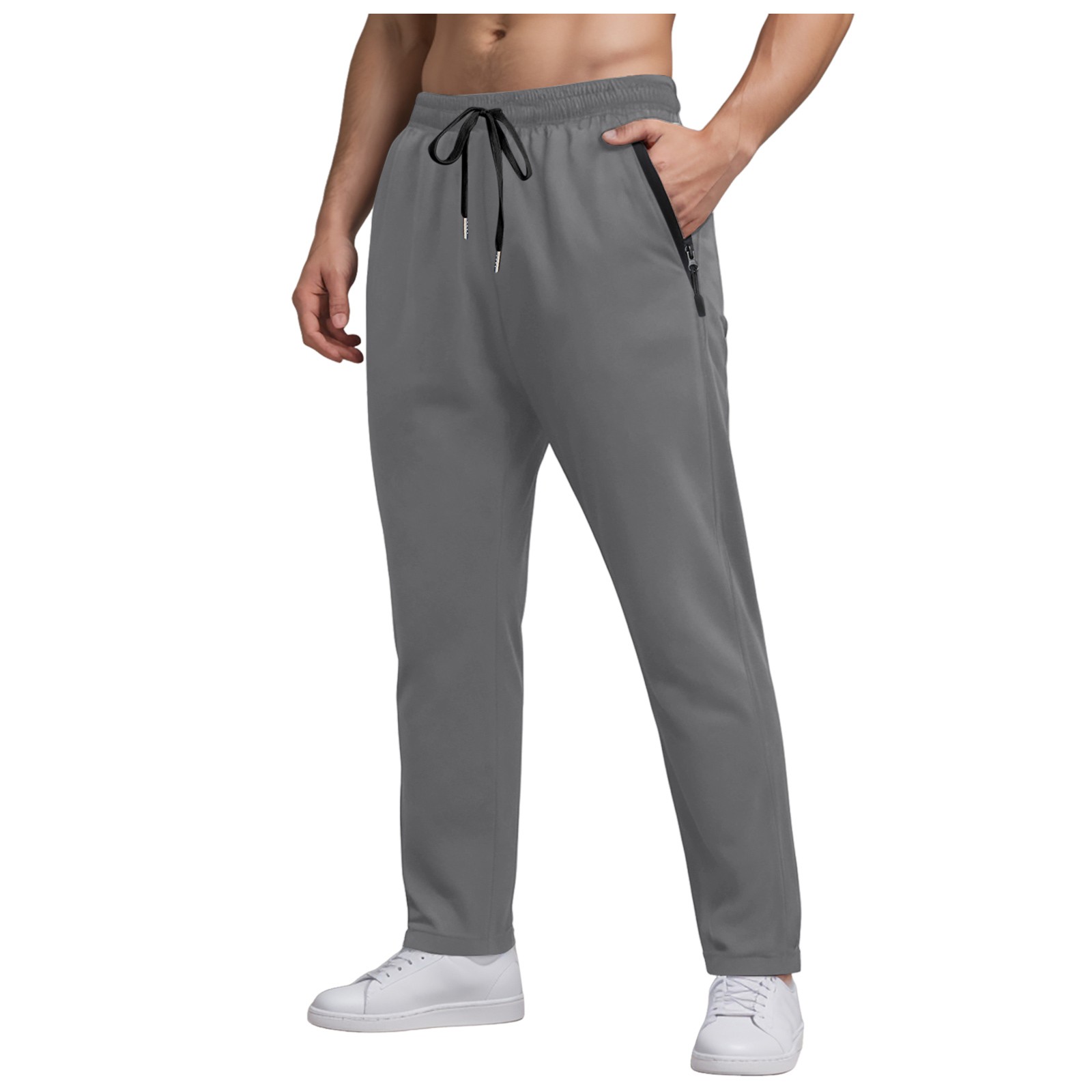 thumbnail image 3 of Pantalones de chándal largos con cintura elástica y estampado floral para hombre, mezcla de poliéster, corte holgado informal, ligeros y suaves, S-XXXL, 3 of 8